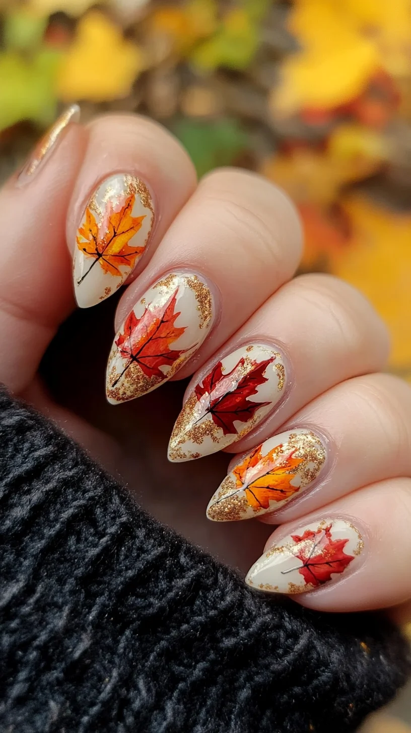 Autumn Elegance: Captivating Leaf Nail Art for a Seasonal Statement