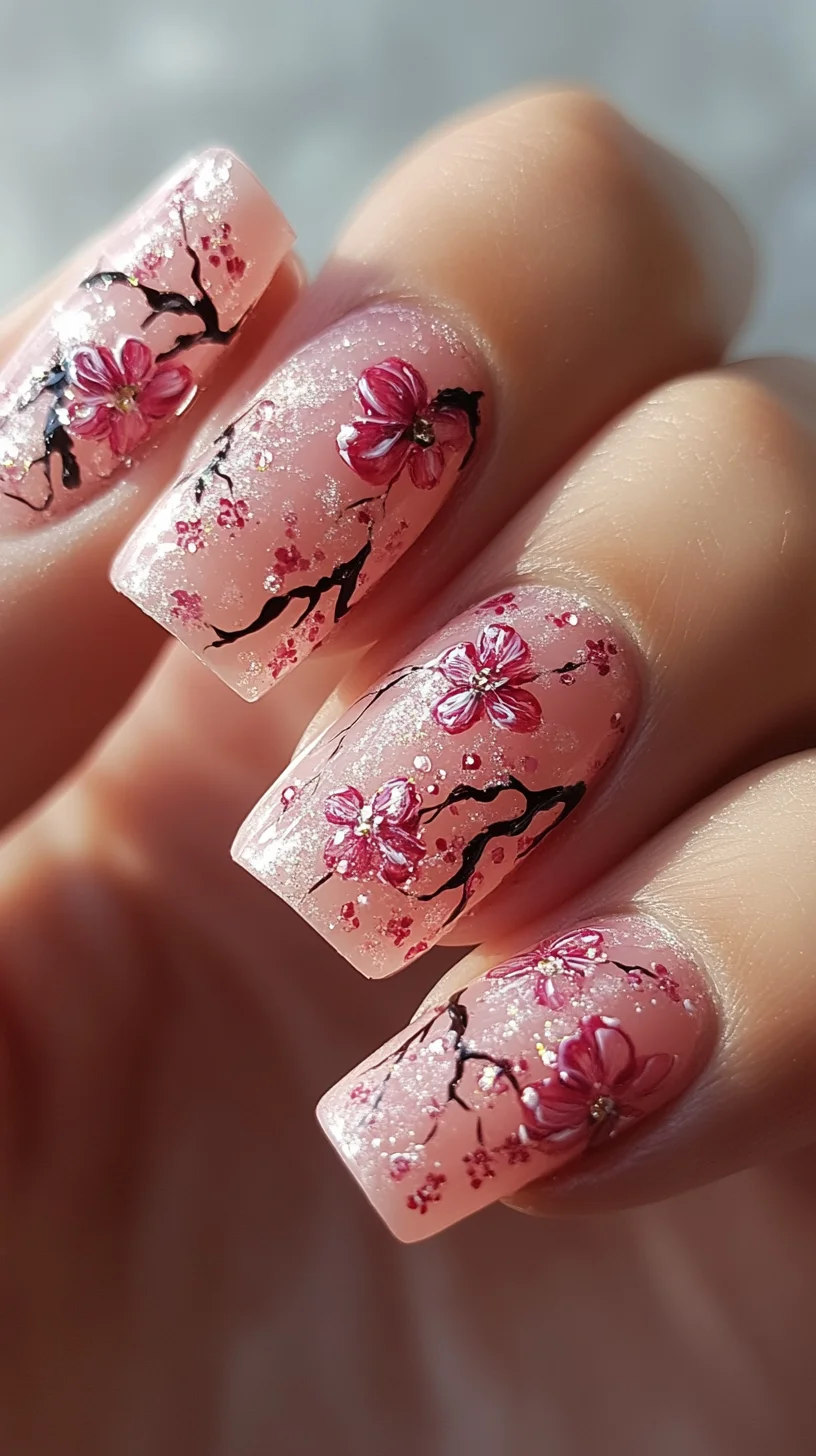 Blooming Cherry Blossom Nails: Embrace Serenity and Elegance in Your Manicure!