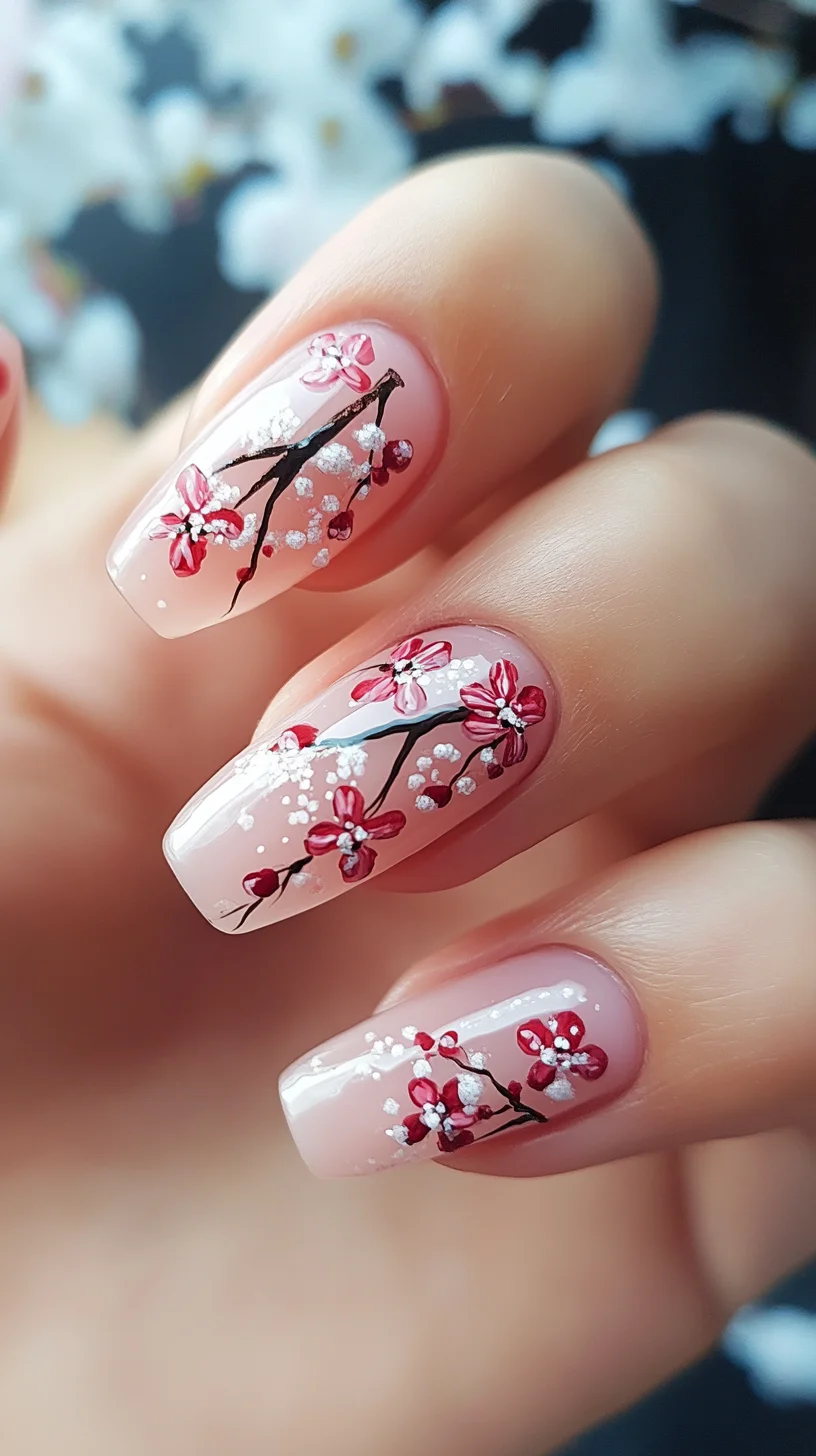 Blossoming Elegance: Cherry Blossom Nail Art for a Chic Spring Look