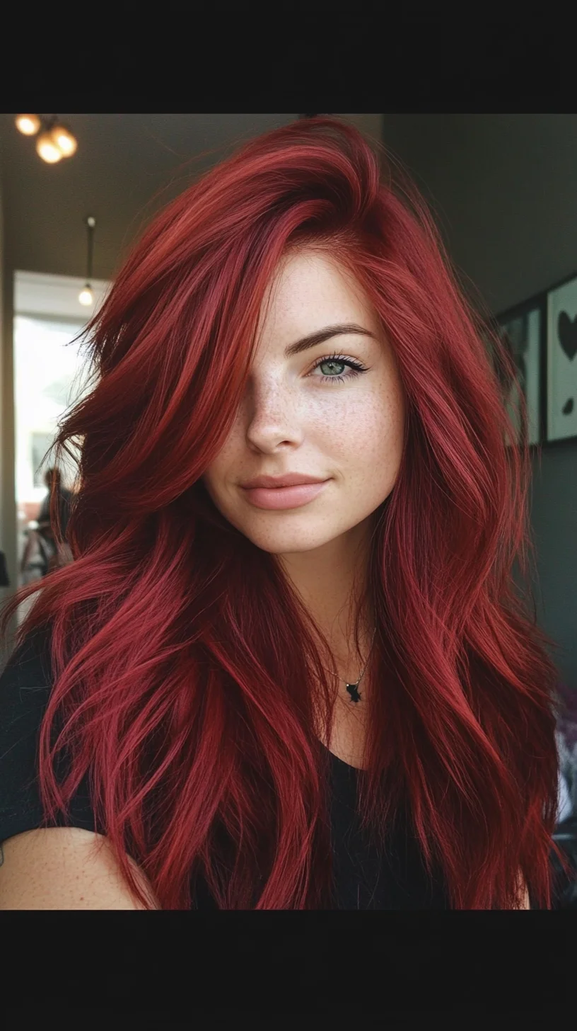 Bold and Beautiful: Embrace Vibrant Red Waves with Effortless Volume