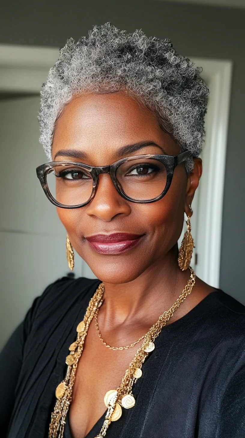 Bold and Beautiful: Embrace Your Natural Curly Gray Crop