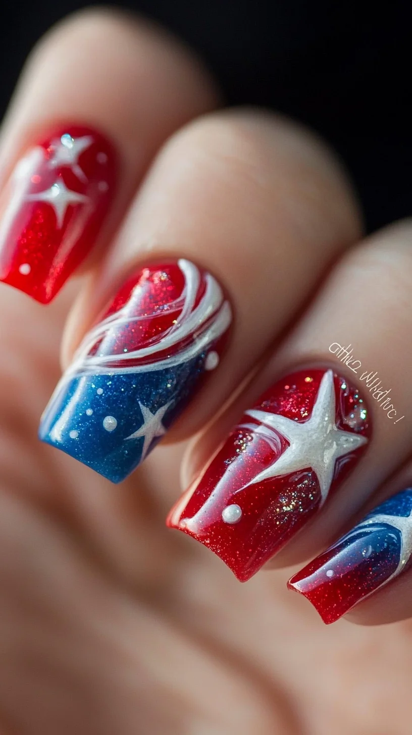 Bold and Bright: Celebrate with Star-Spangled Nail Art