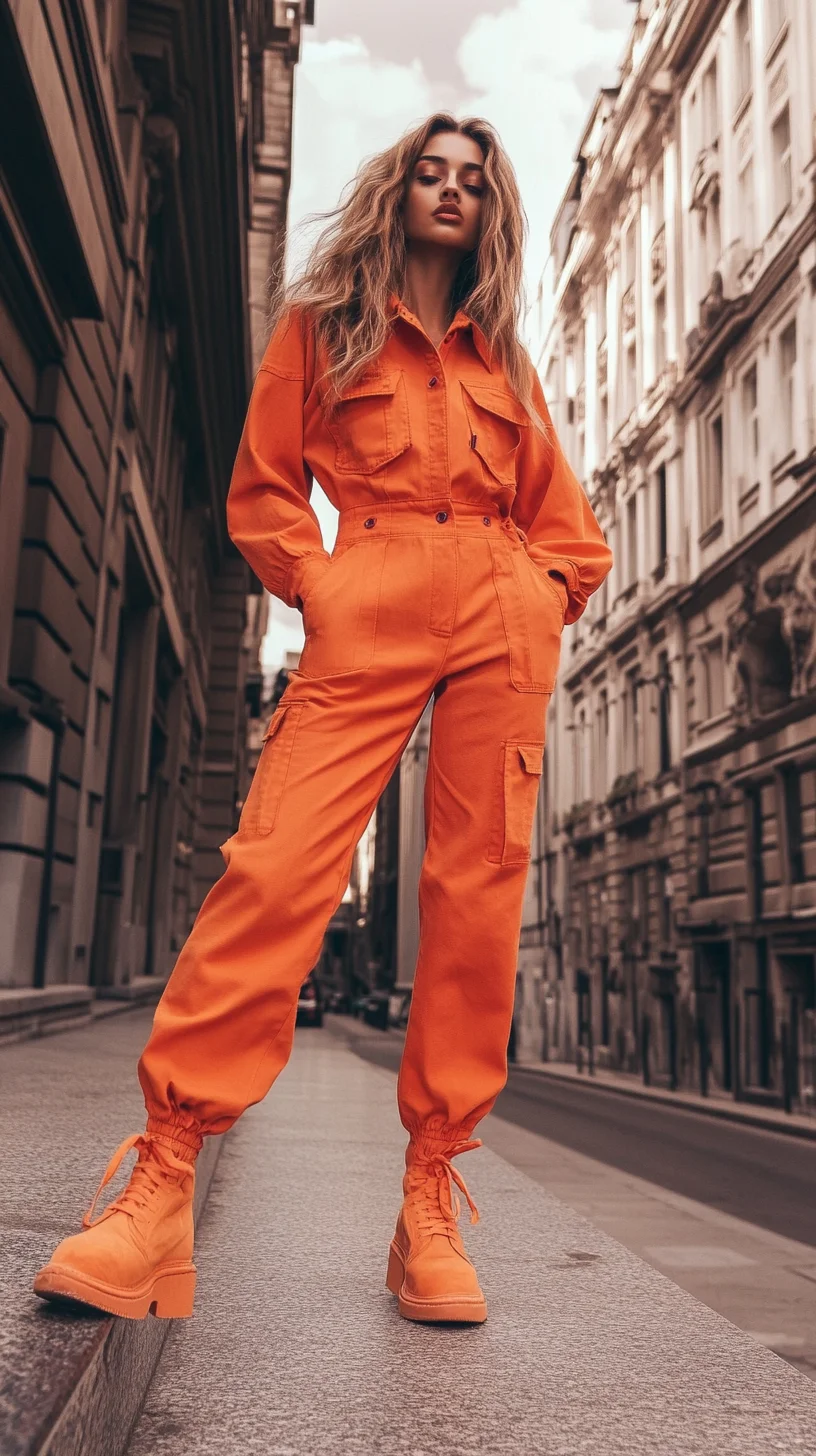 Bold and Bright: Mastering the Utility Chic Trend in Vibrant Orange