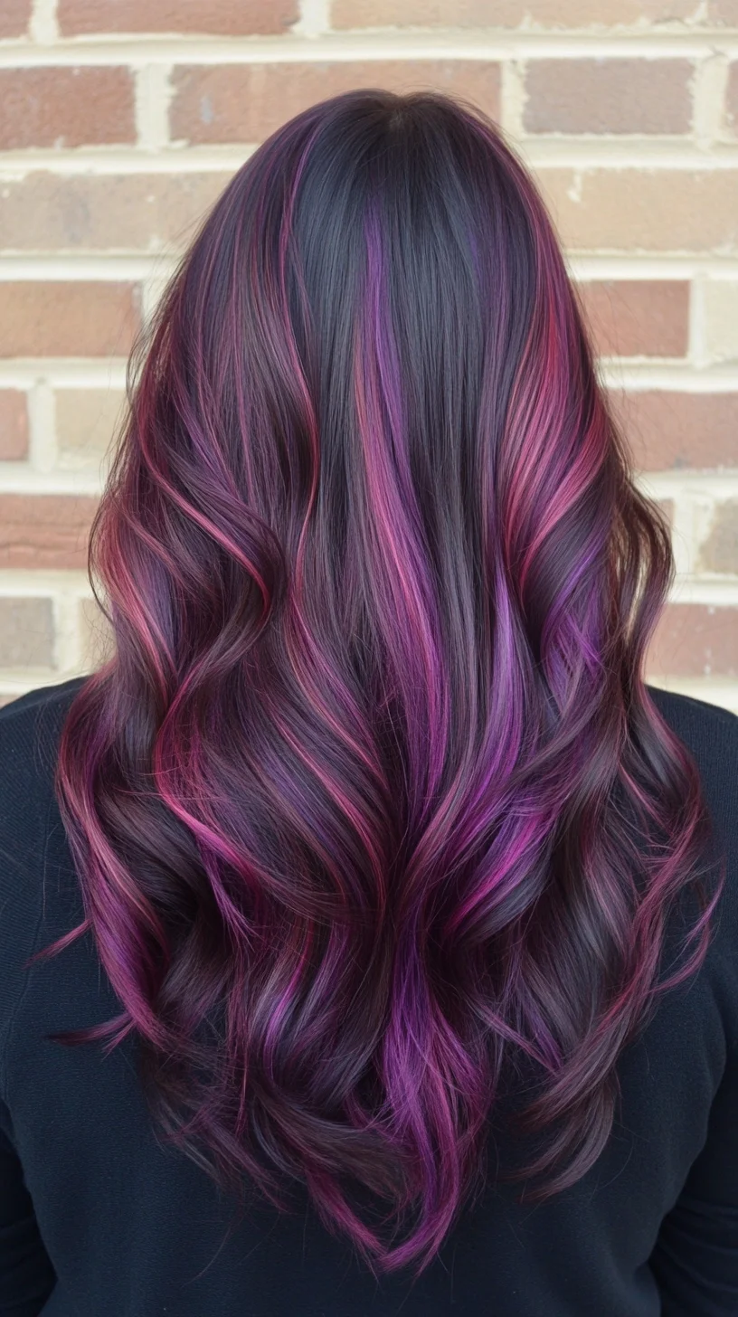 Bold and Bright: The Perfect Blend of Deep Waves and Vibrant Magenta Highlights