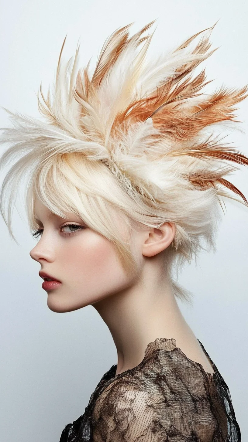 Bold and Edgy: The Avant-Garde Feathered Pixie