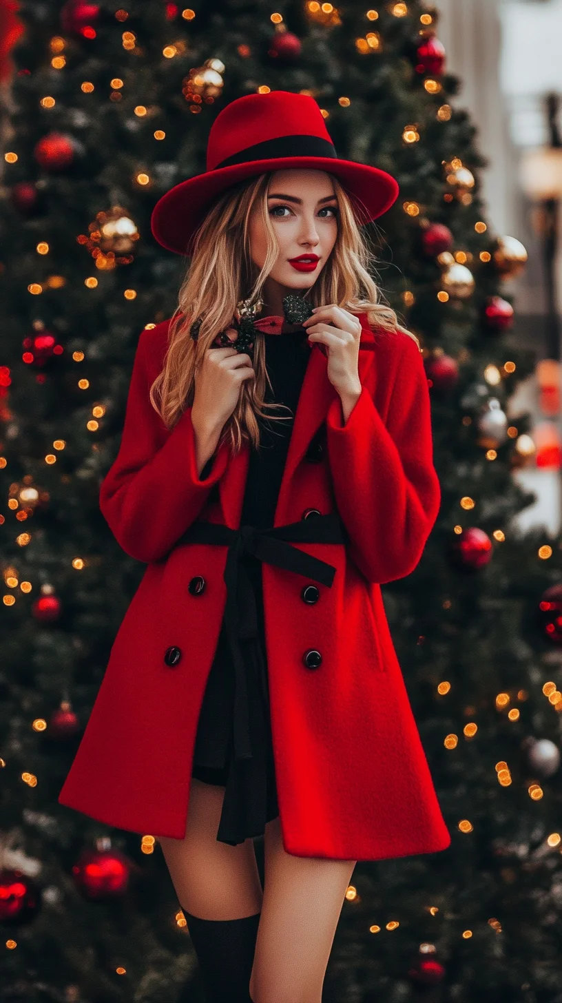 Bold and Festive: Embrace the Glamour of Red Winter Fashion
