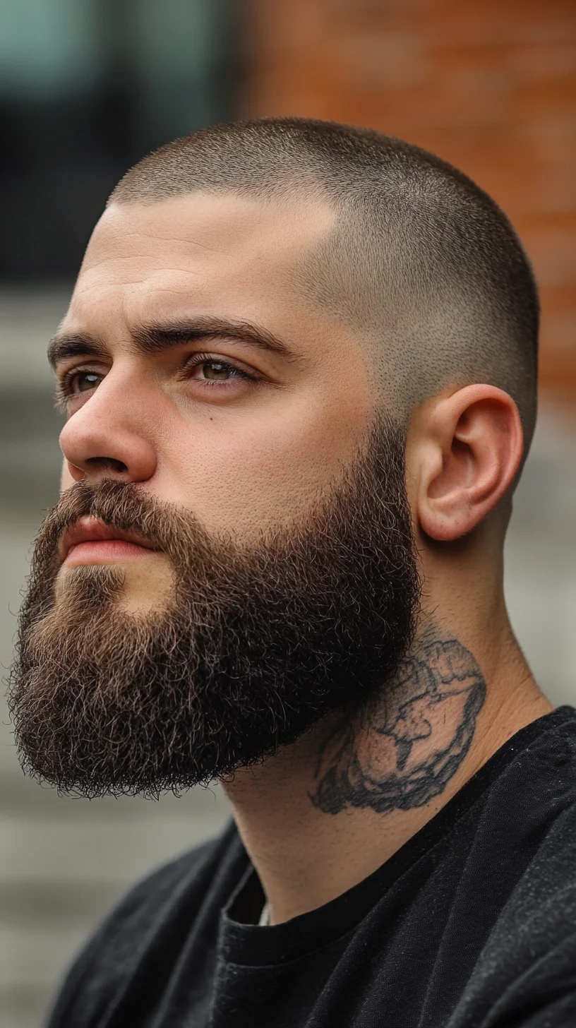 Bold and Full: The Impressive Long Beard with Clean Lines