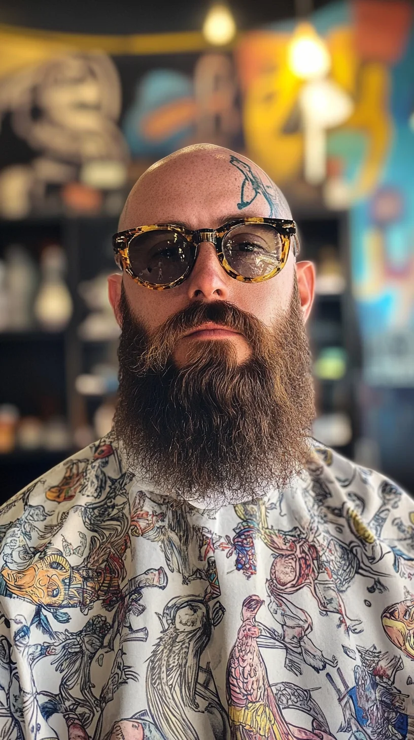 Bold and Refined: The Full Beard with Precision Styling