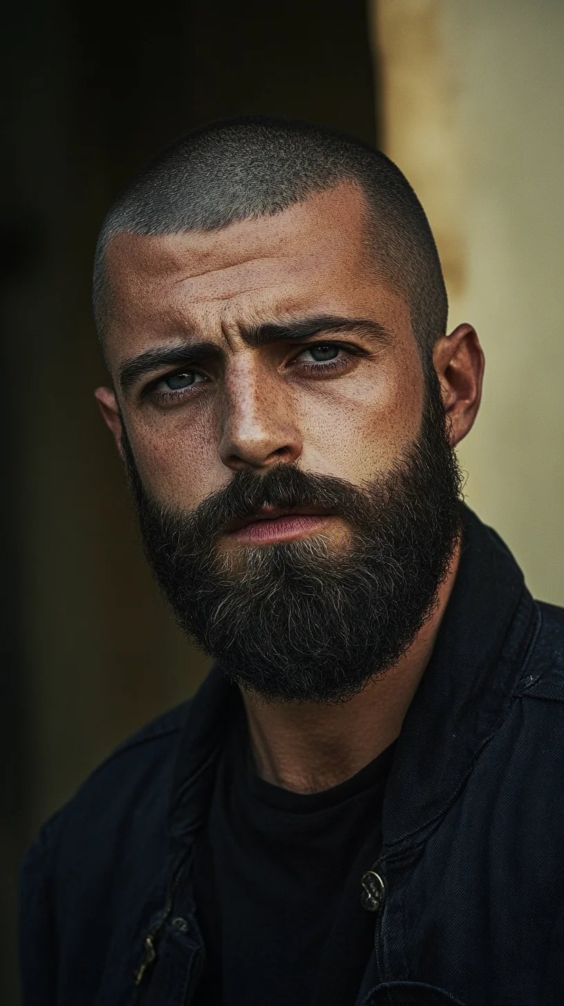 Bold and Structured: The Classic Full Beard with a Fade