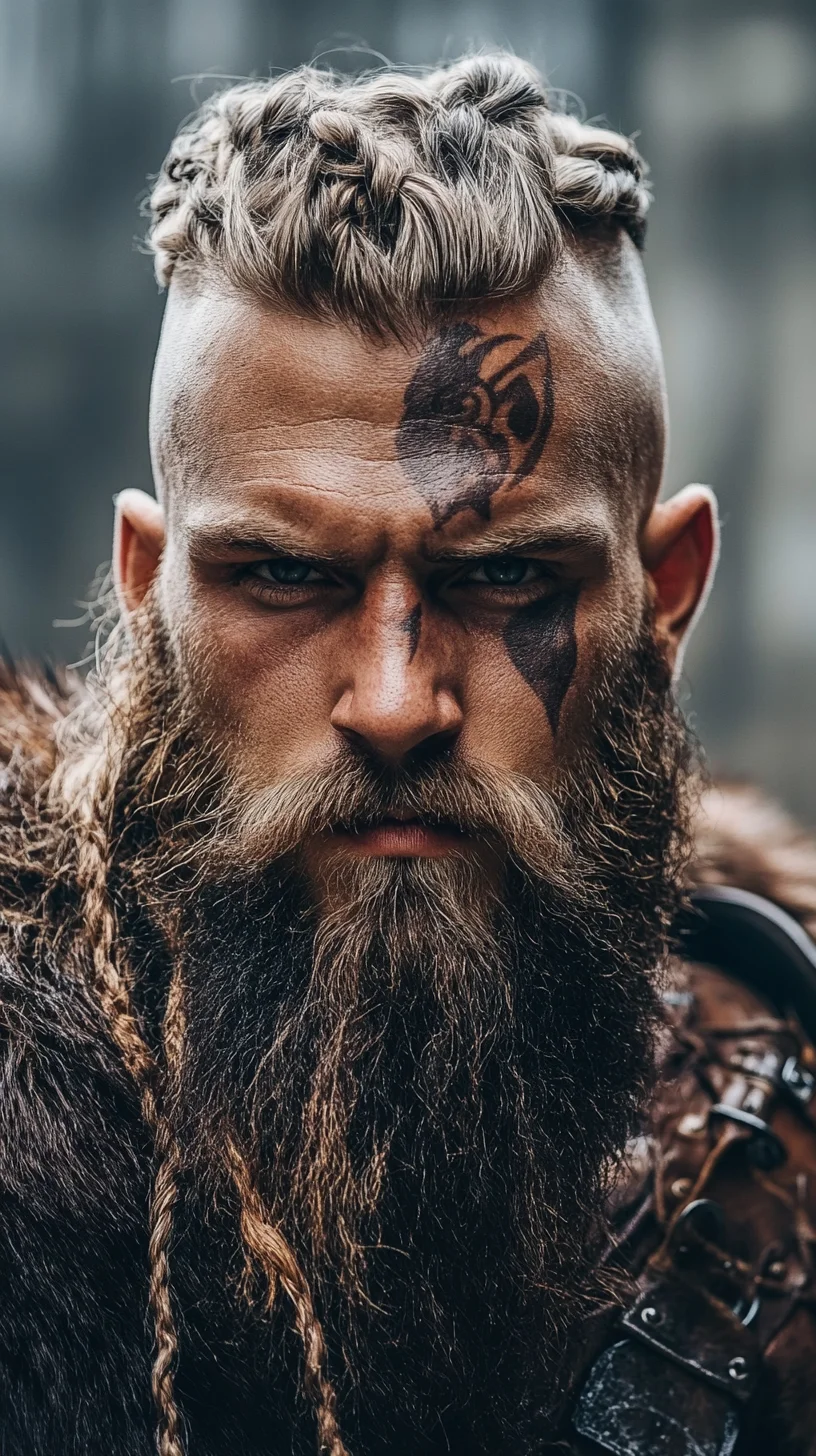 Bold Braided Beard: Embrace the Viking Spirit with Style
