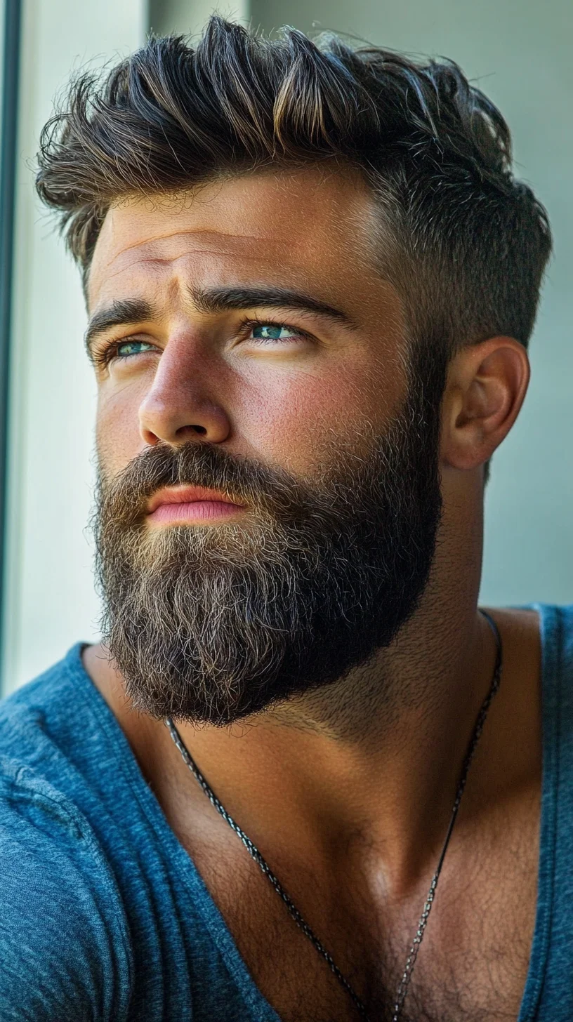 Bold Full Beard with Tapered Fade: Elevate Your Grooming Game