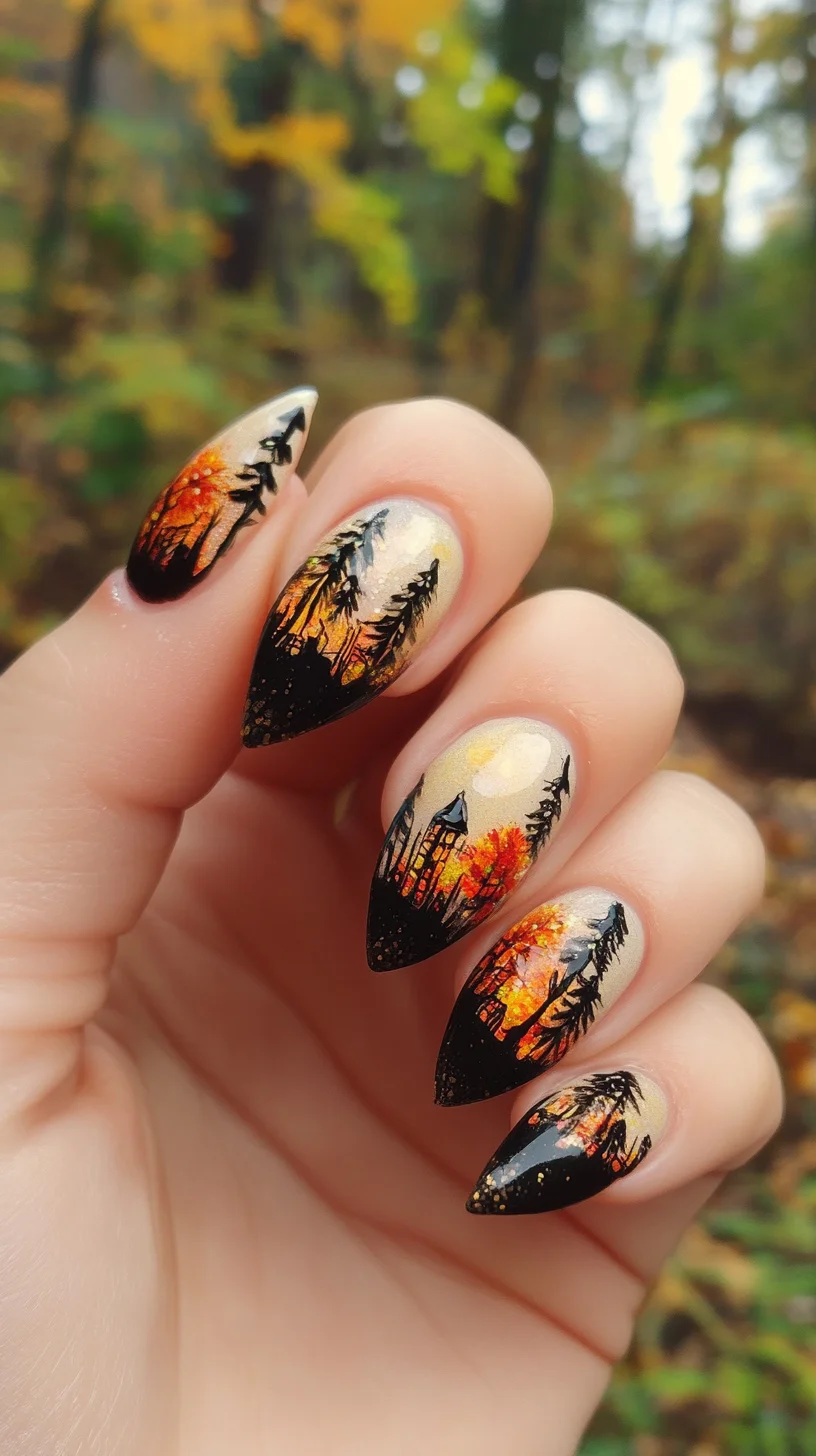 Captivating Autumn Forest Nails: Embrace the Beauty of Seasonal Change