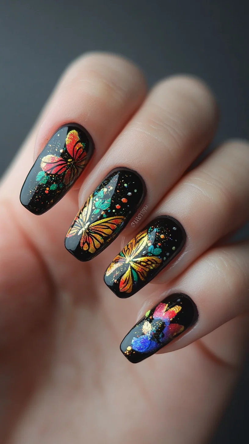 Captivating Butterfly Nail Art: A Dazzling Fusion of Color and Elegance