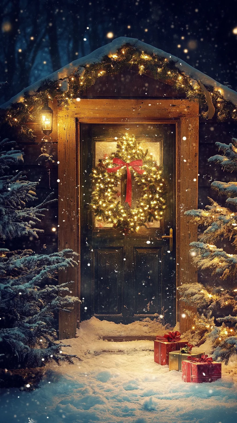 Capture the Cozy Charm of a Winter Wonderland Entrance