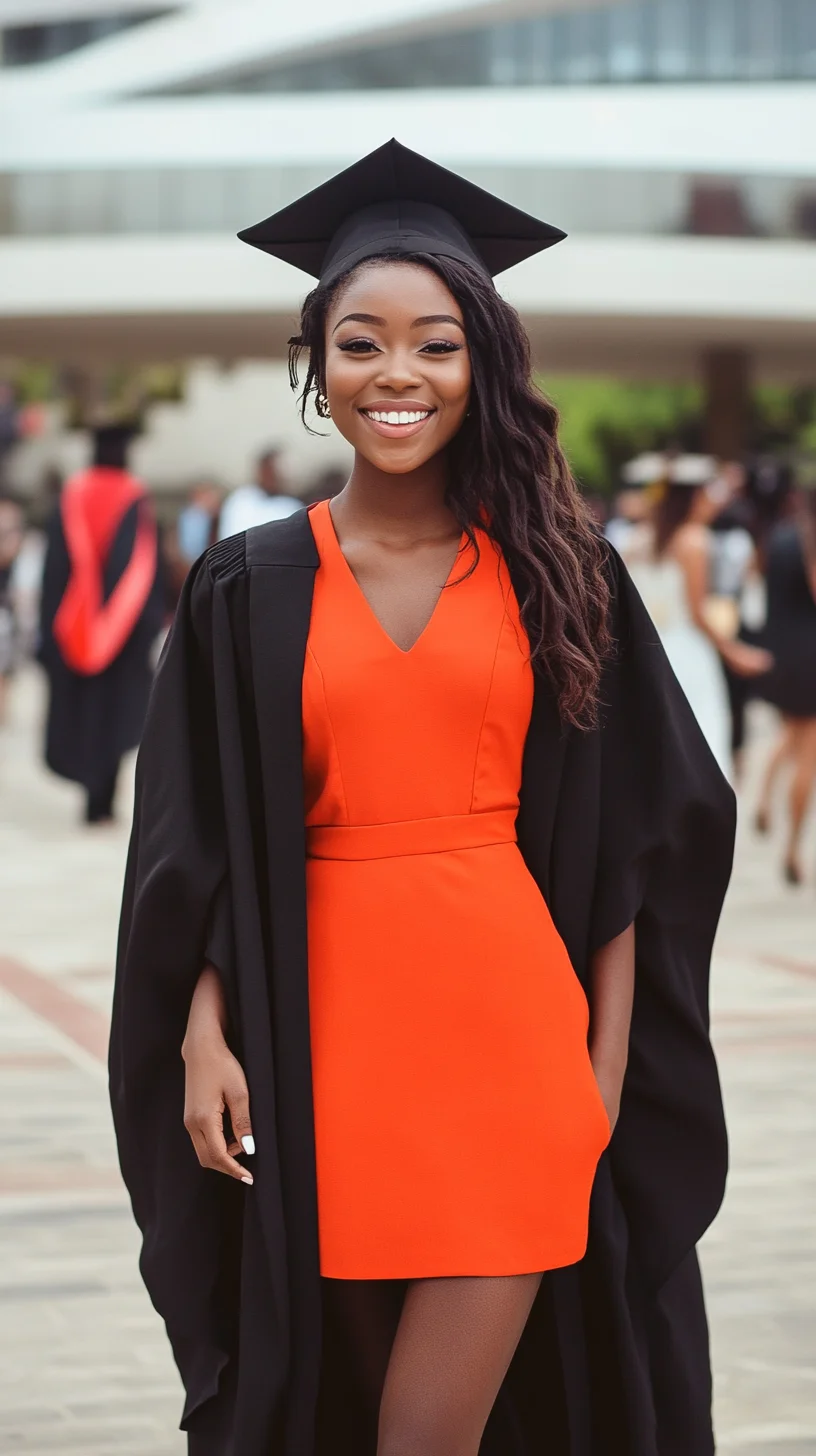 Celebrate in Style: Bold Red Graduation Dress for a Confident Look