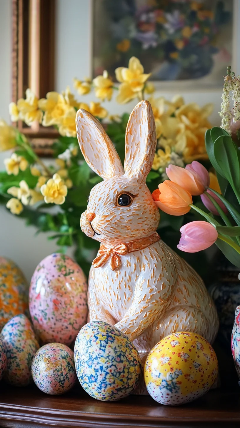 Celebrate Spring with Playful Bunny Accents and Vibrant Flowers