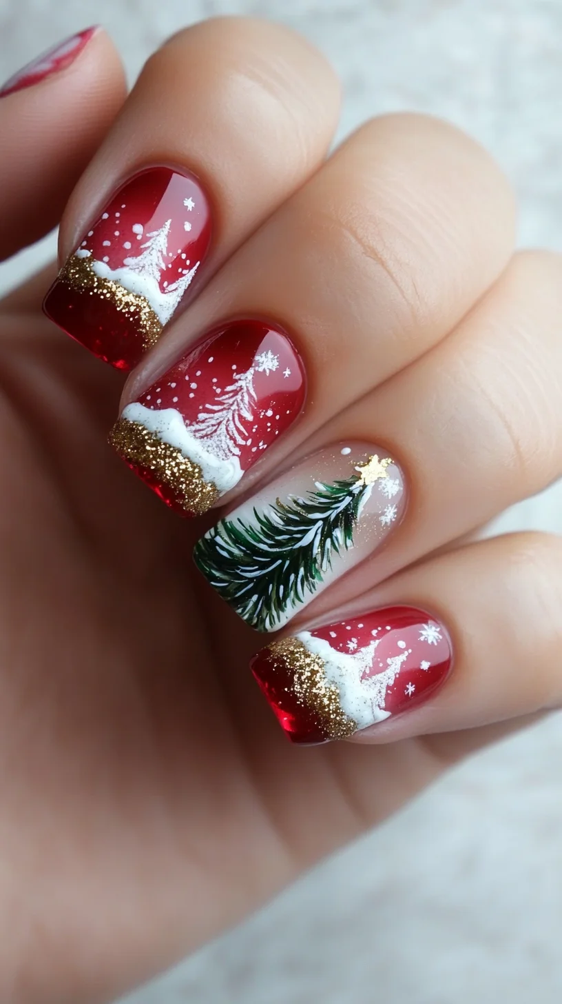 Celebrate the Season with Festive Winter Wonderland Nail Art!