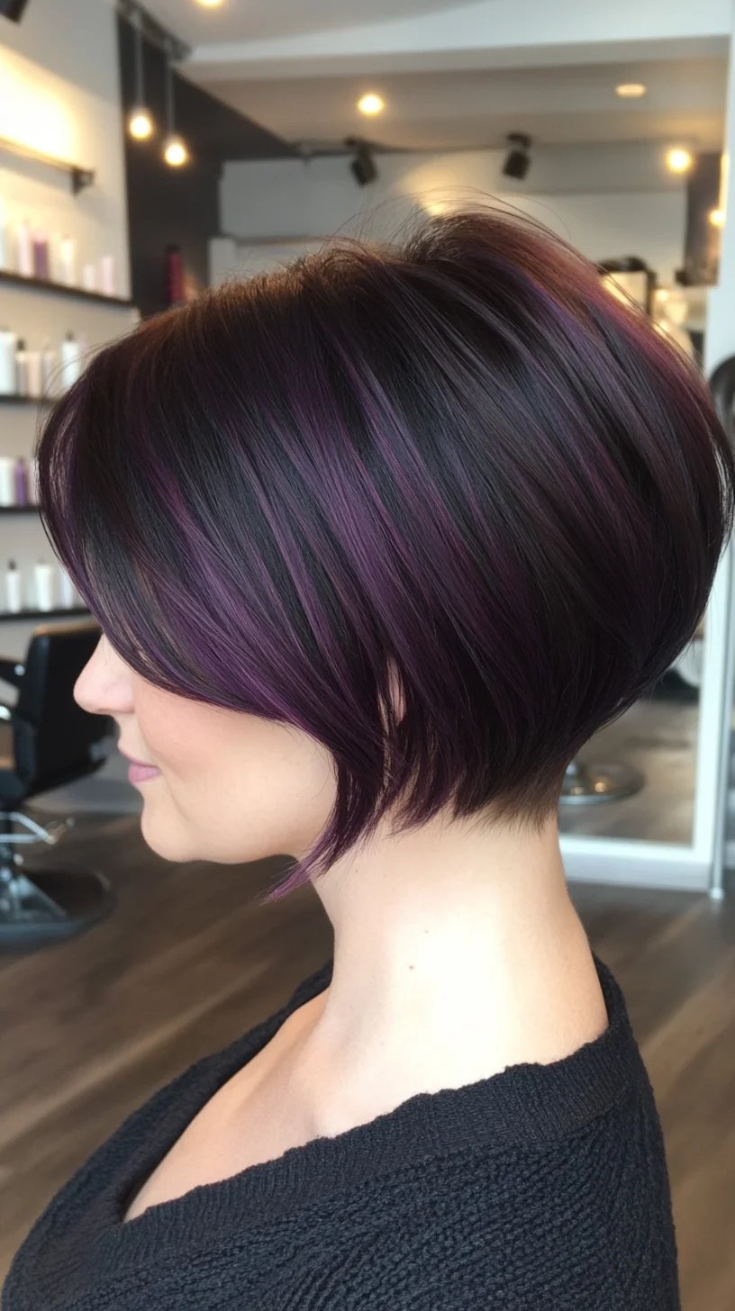 Chic and Bold: The Modern Purple-Infused Bob for Effortless Elegance