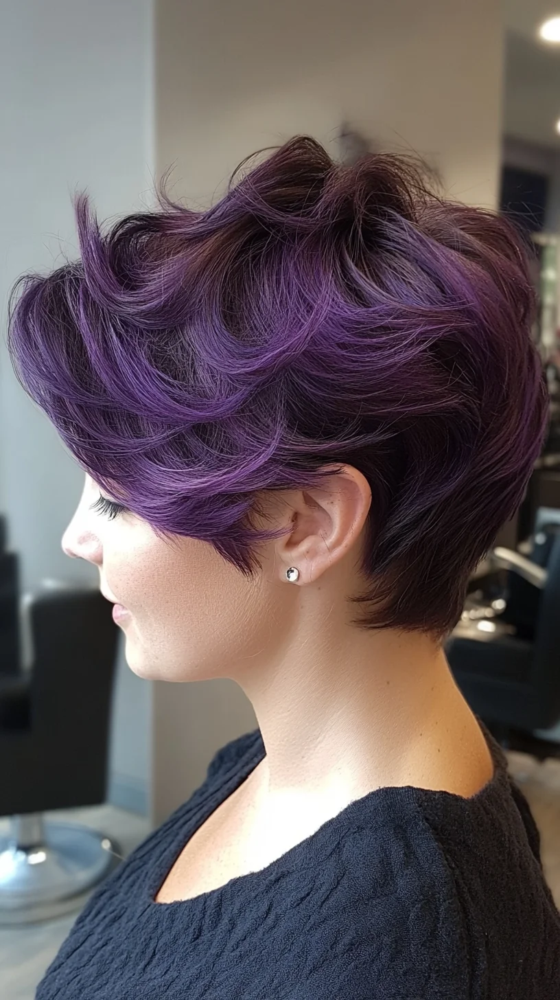 Chic and Bold: The Short Purple Waves That Turn Heads