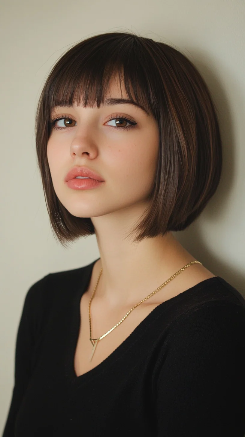 Chic Blunt Bob with Bangs: Effortlessly Stylish for Every Occasion