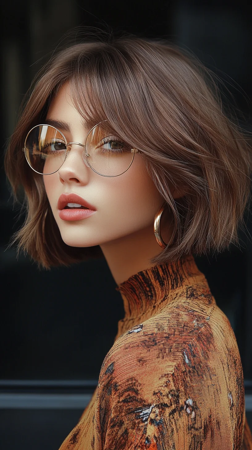 Chic & Effortlessly Tousled: The Perfect Rounded Bob for Any Occasion
