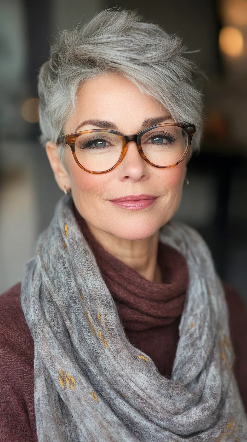 Chic Silver Pixie: Effortless Elegance for the Modern Woman