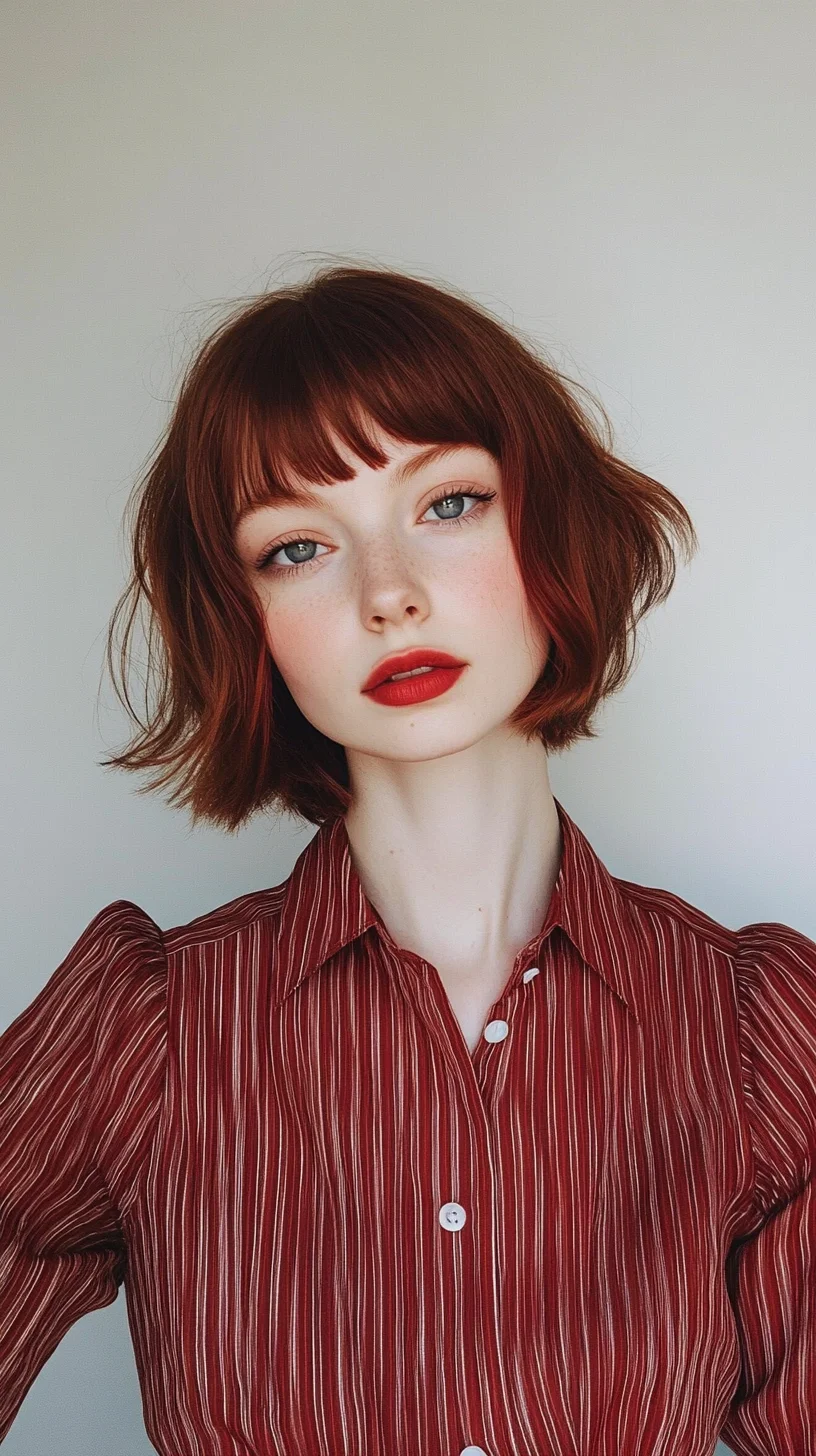 Chic Textured Bob: Effortless Elegance with Playful Waves