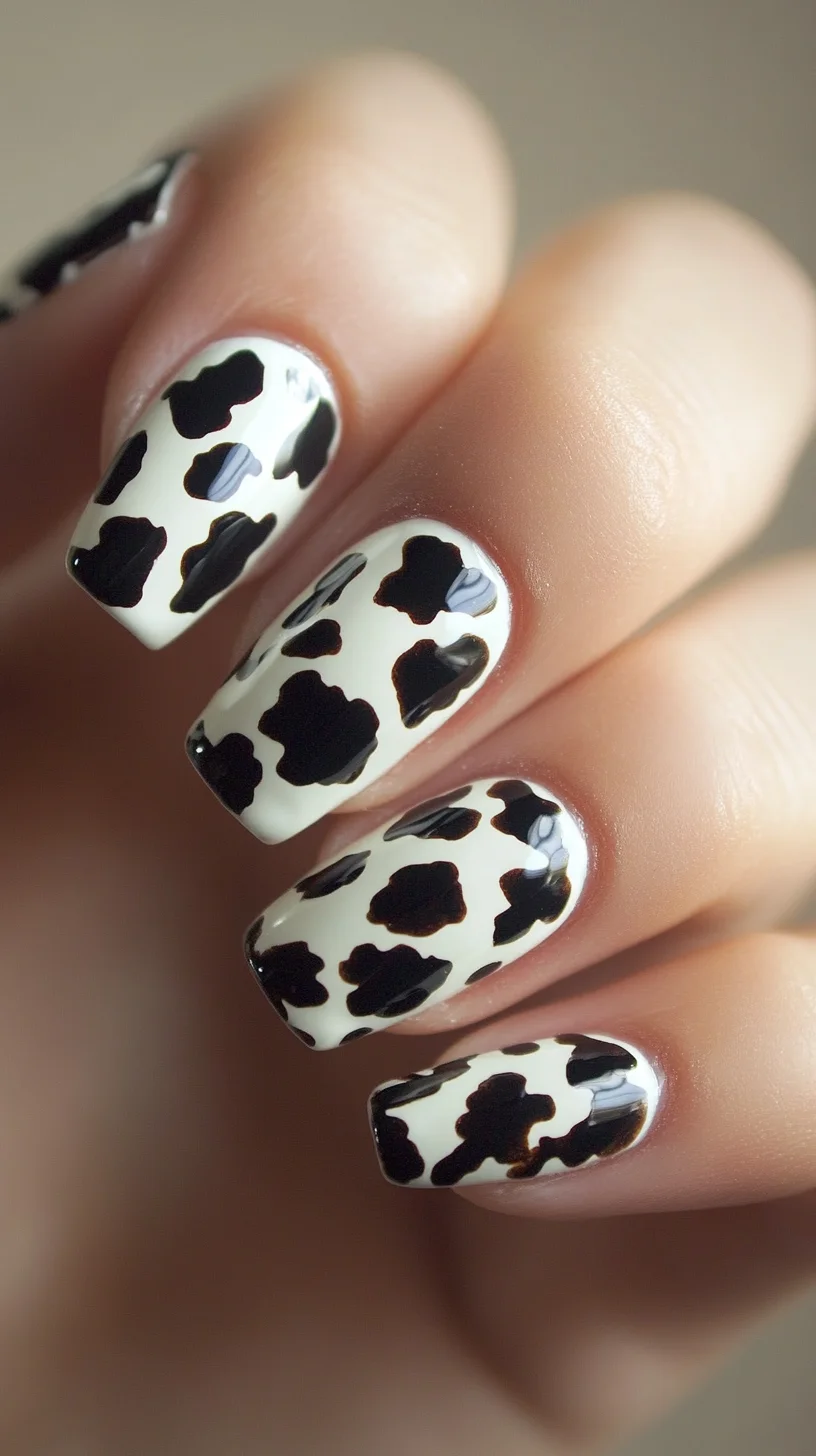 Cow Print Chic: Bring a Trendy Twist to Your Nail Art