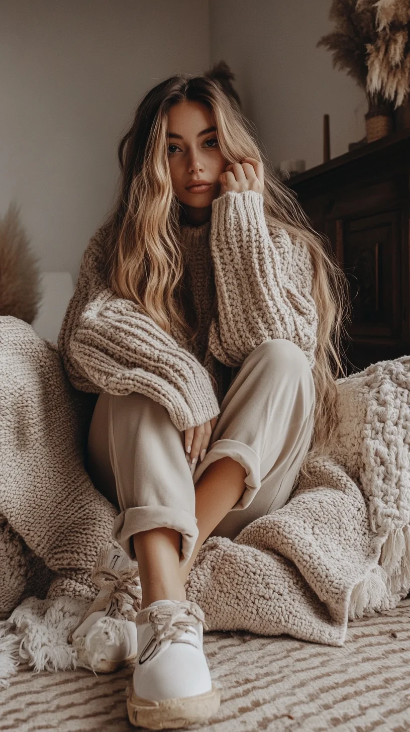 Cozy Chic: Elevate Your Casual Wardrobe with Chunky Knitwear and Soft Neutrals