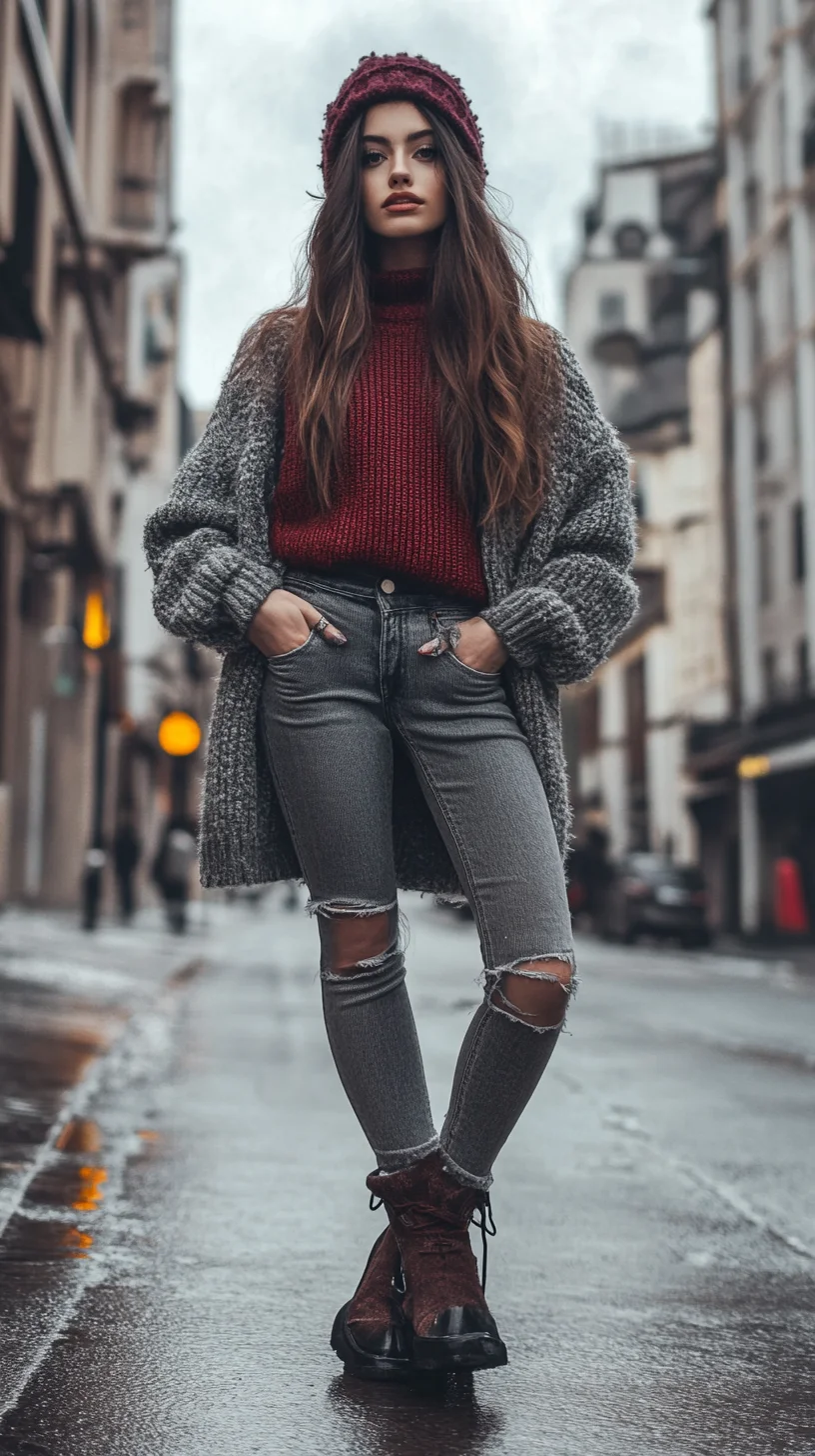 Cozy Chic: Embrace Effortless Style with Layered Knitwear and Casual Denim