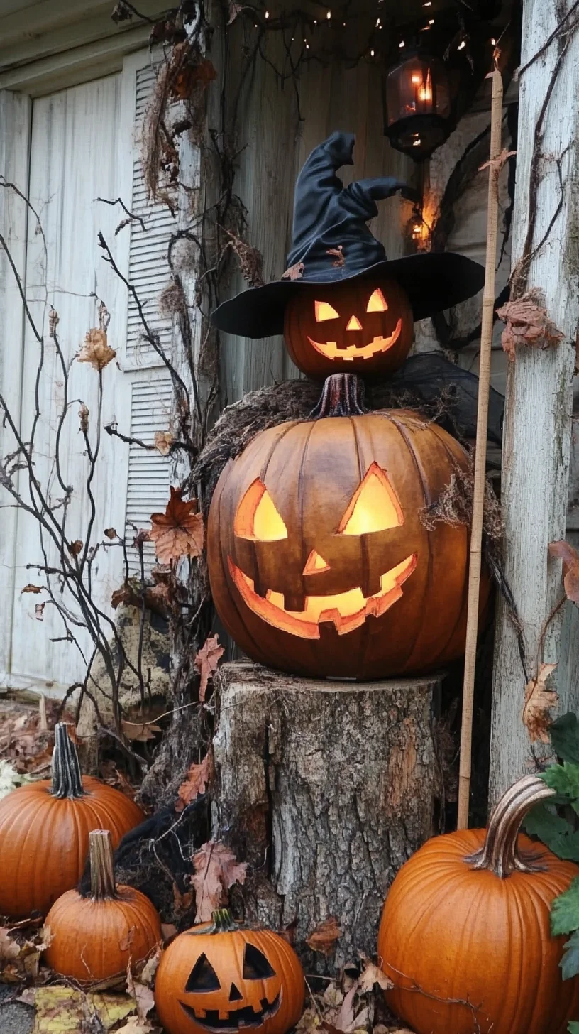 Create an Enchanting Fall Entrance with Whimsical Pumpkin Decor