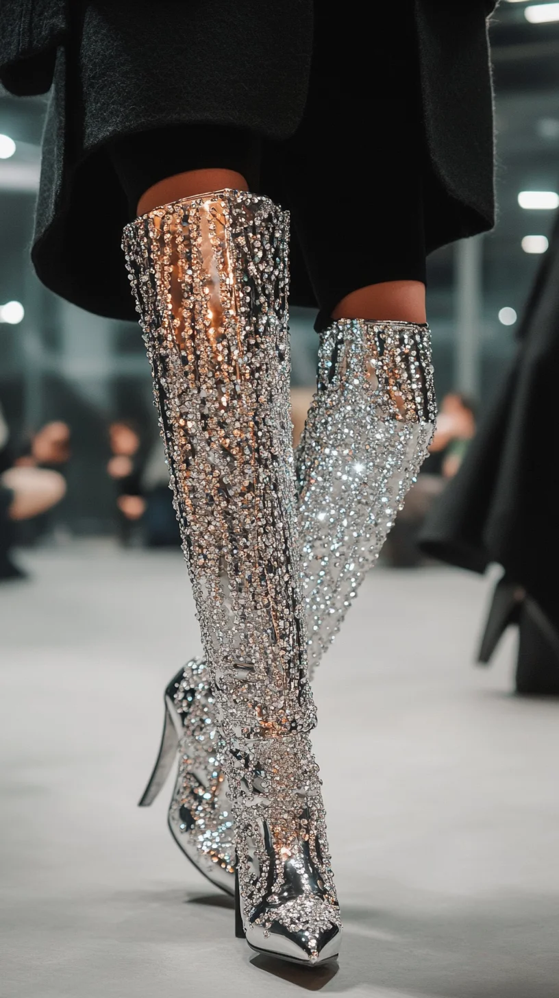 Dazzle in Silver: Elevated Knee-High Boots That Steal the Spotlight