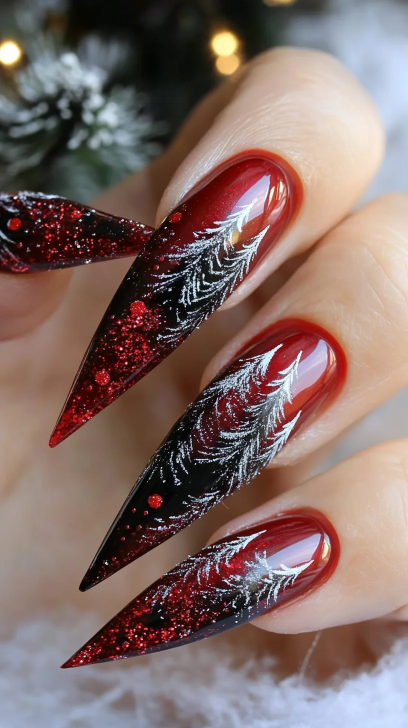 Dazzling Crimson Elegance: A Glamorous Reflection of Holiday Spirit