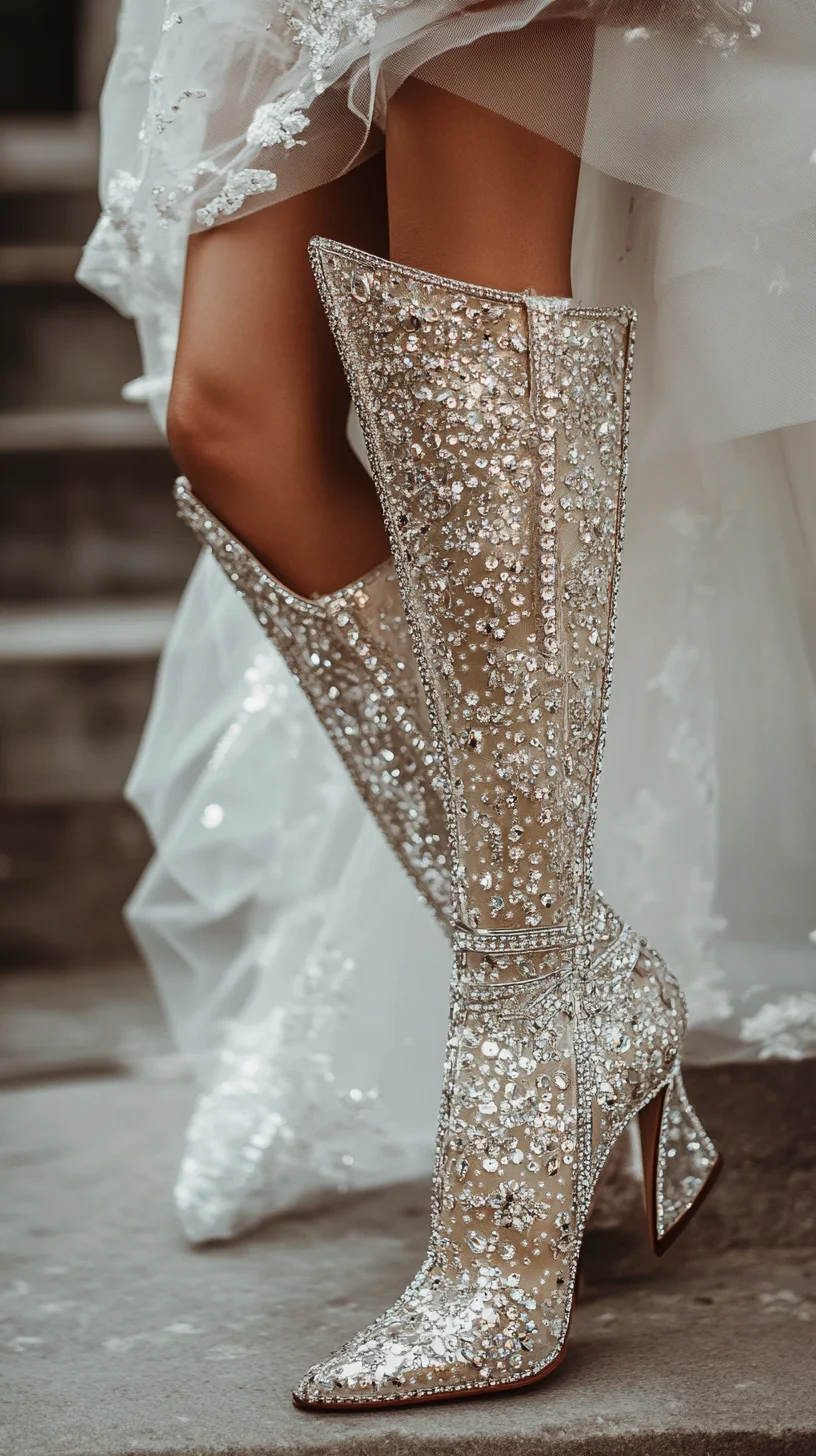 Dazzling Elegance: Elevate Your Style with Statement Crystal-Embellished Boots