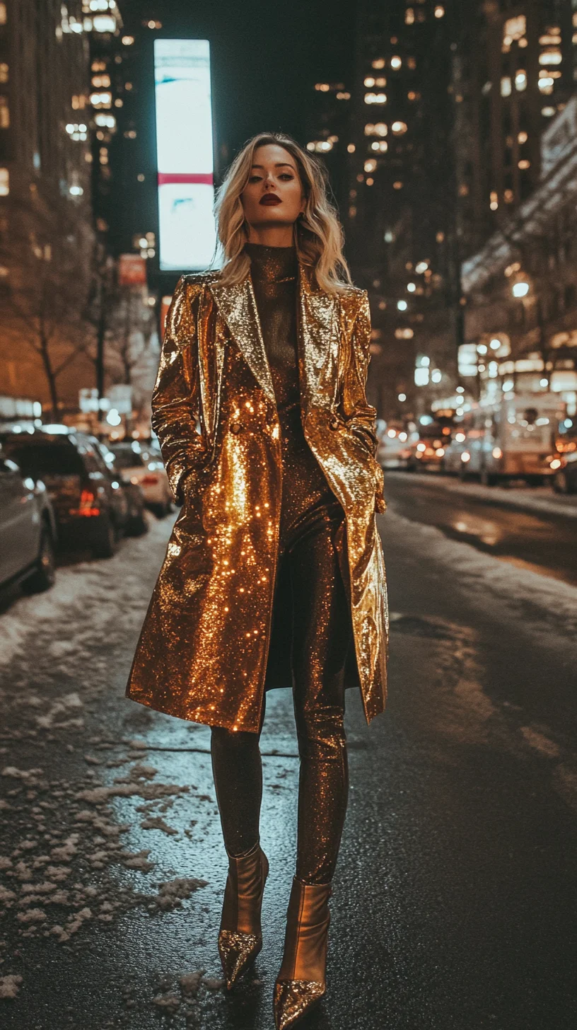 Dazzling Elegance: Shine Bright in Gold Sequin Attire for Night Out Glam