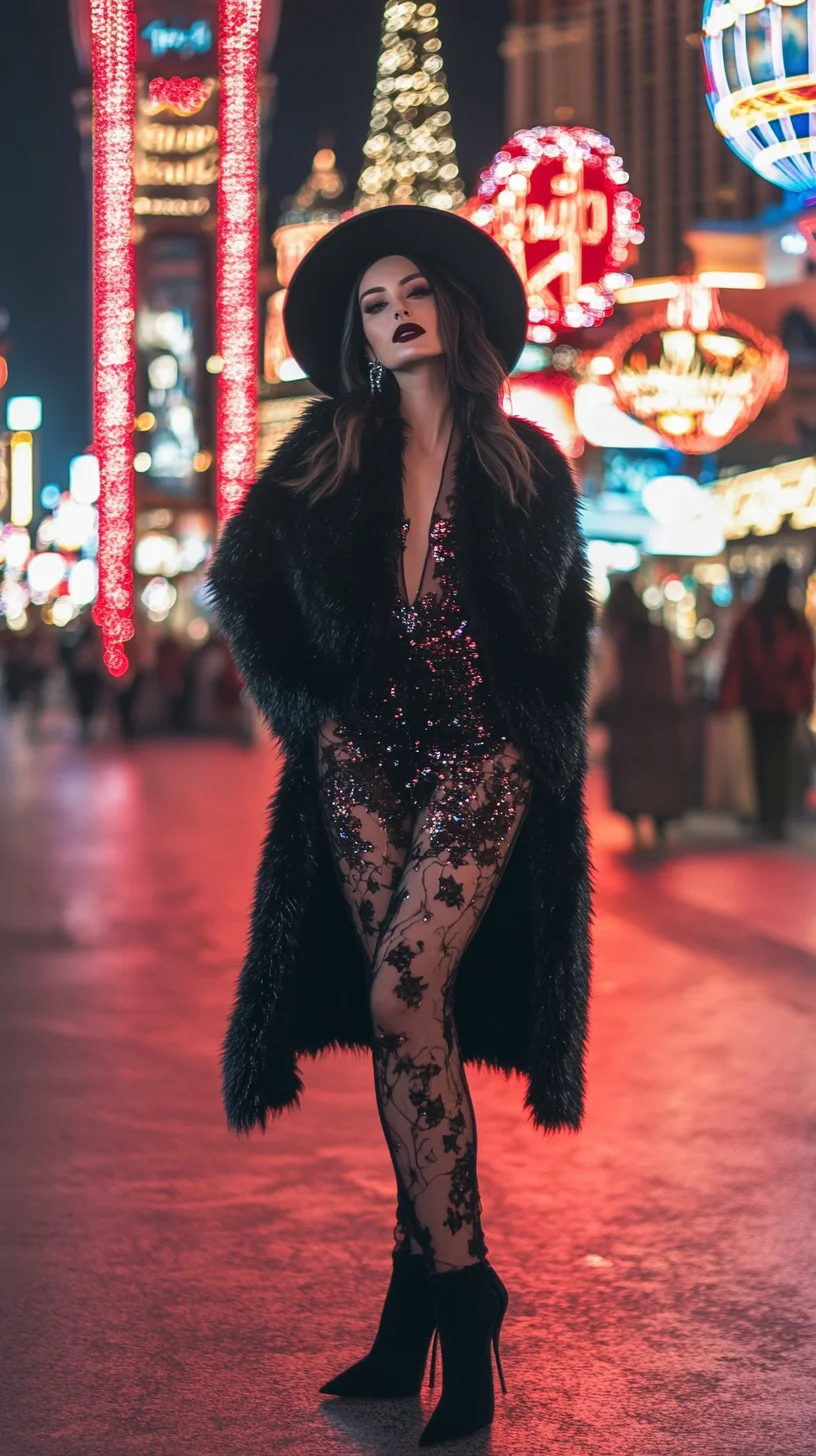 Dazzling Elegance: Sparkle and Glamour Meet Edgy Chic for Nighttime Glam