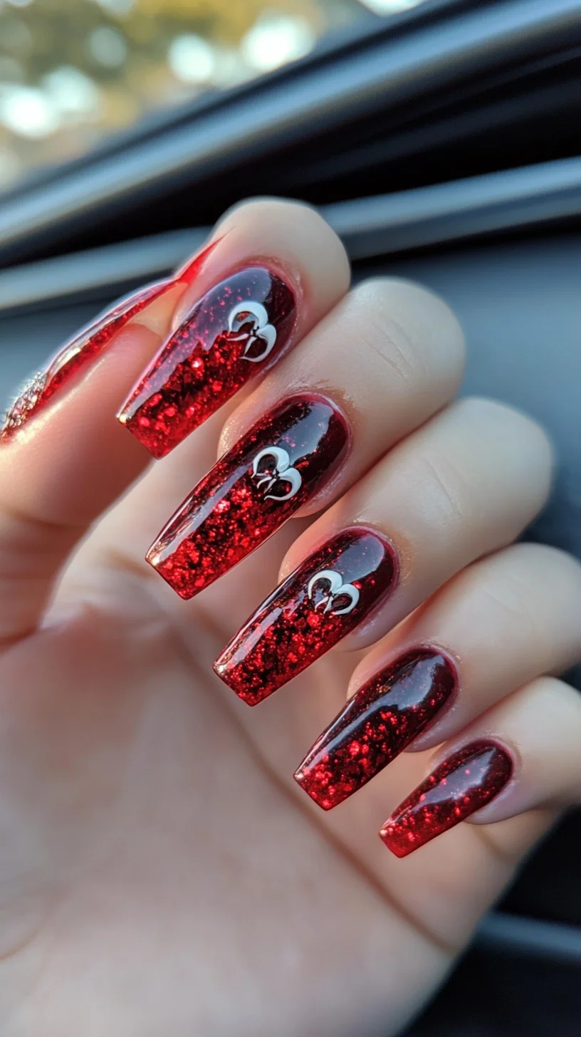 Dazzling Red Glitter Nails: A Striking Statement for Bold Fashionistas