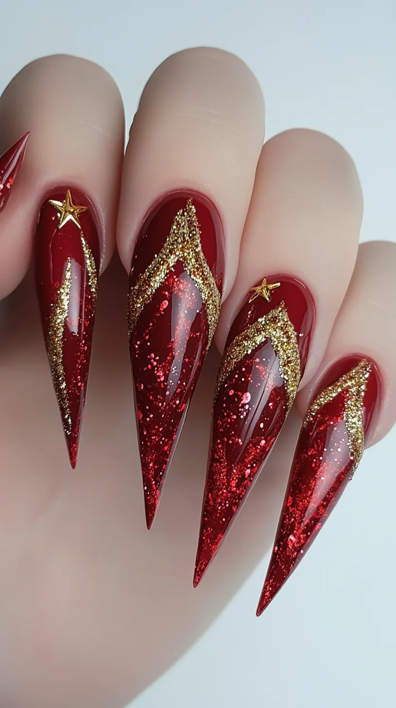 Dazzling Red Stiletto Nails: A Glamorous Twist for Every Occasion