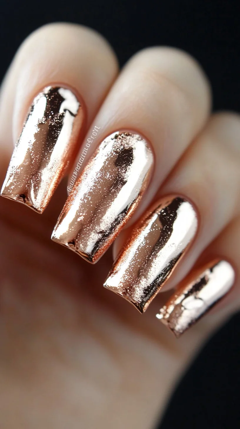 Dazzling Rose Gold Mirror Nails: The Ultimate Glamorous Finish