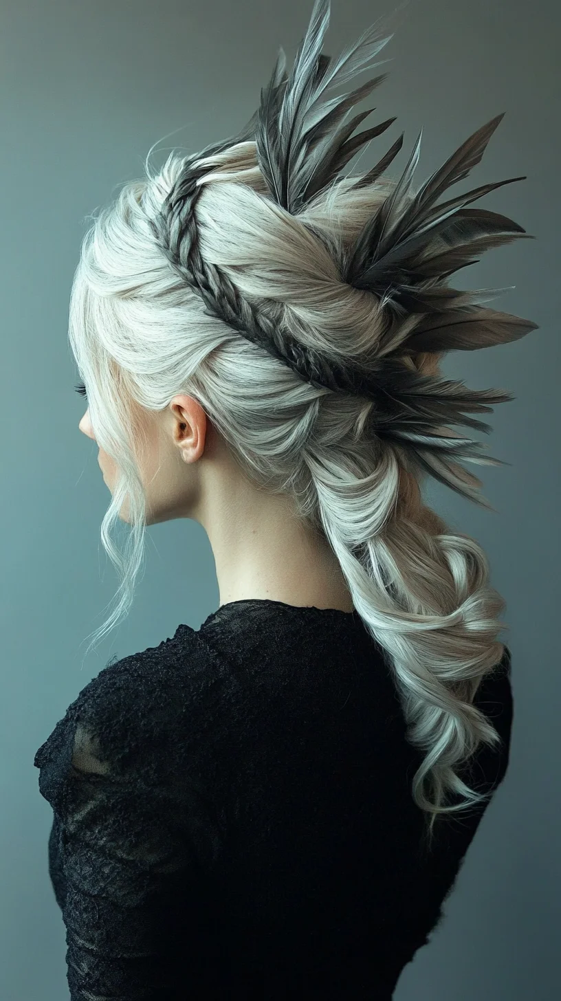Dramatic Feathered Braids: Elevate Your Look with an Enchanting Twist