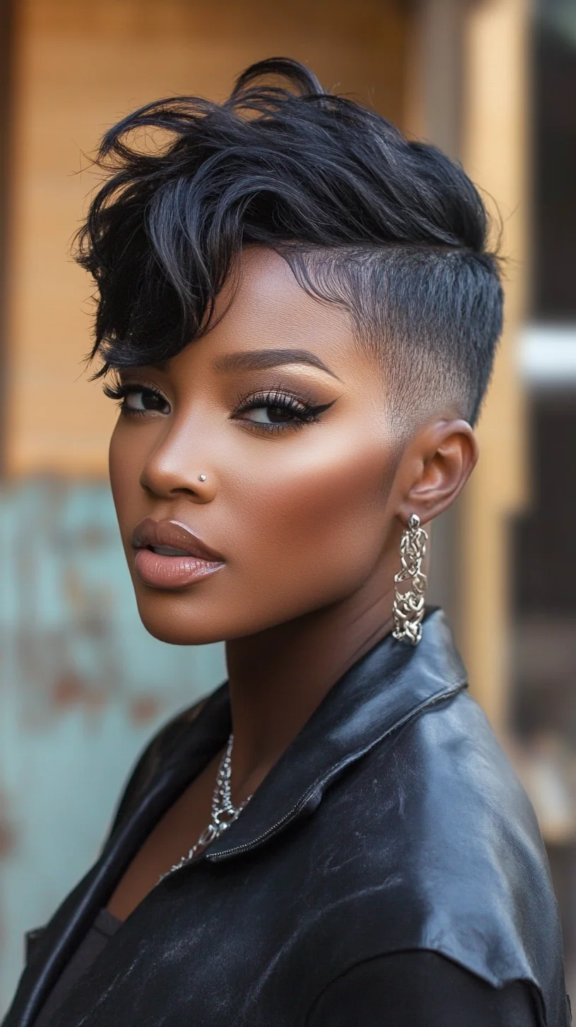 Edgy Elegance: The Chic Textured Pixie Cut with Undercut