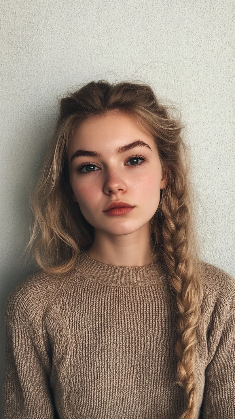 Effortless Boho-Chic: The Loose Braid with Natural Waves