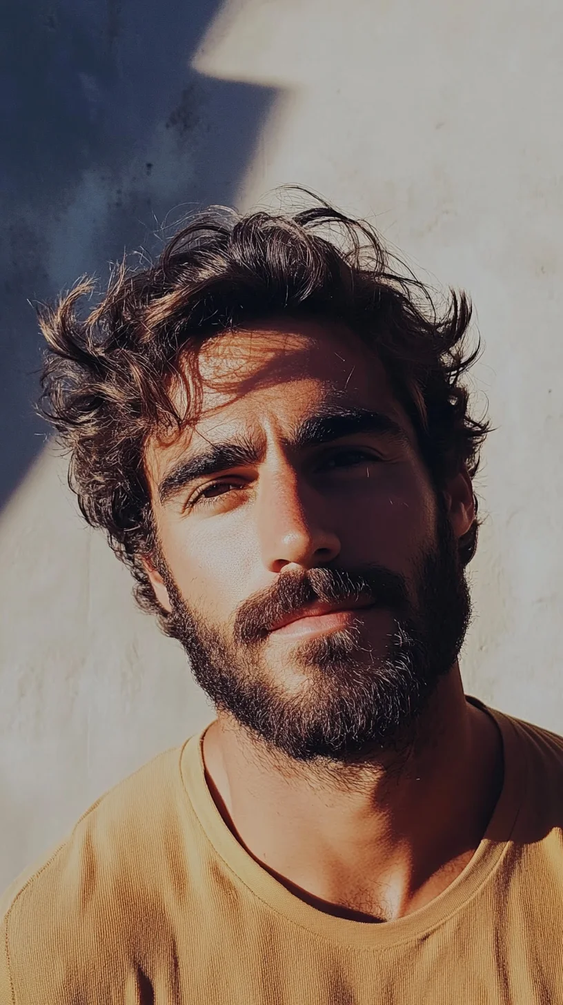 Effortless Charm: The Textured, Full Beard Style