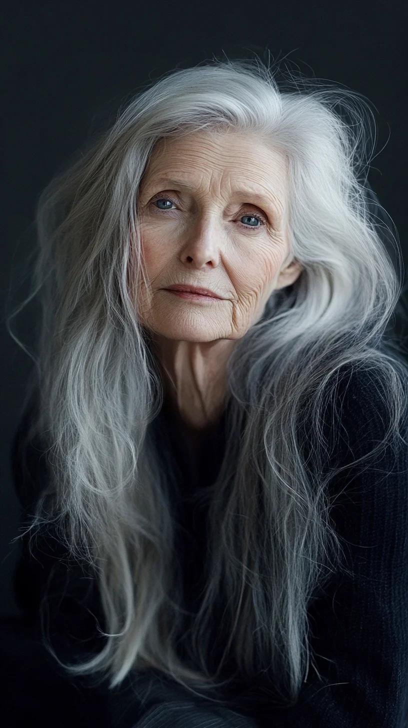 Effortless Elegance: Embrace Your Gorgeous Long Silver Locks