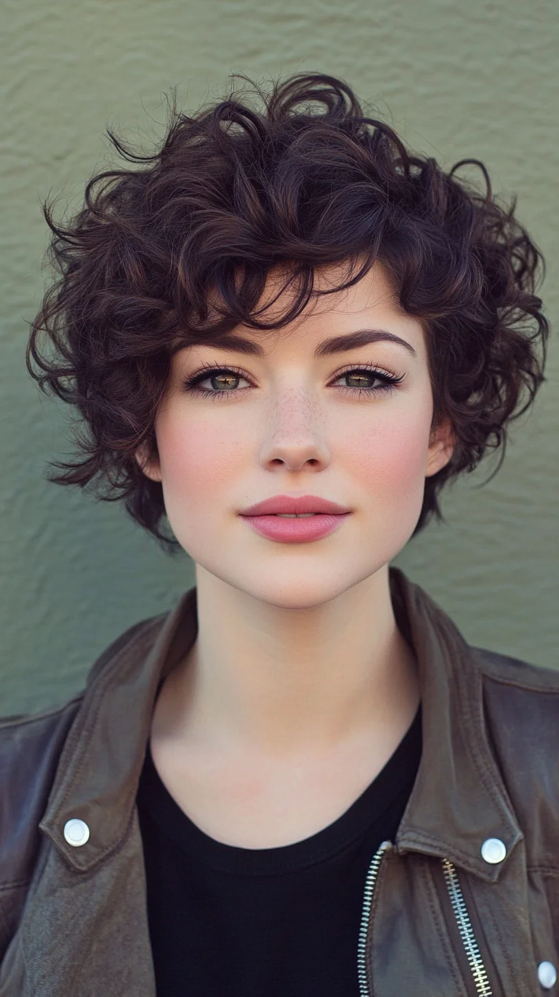 Effortless Elegance: Embrace Your Natural Curls with This Chic Short Hairstyle