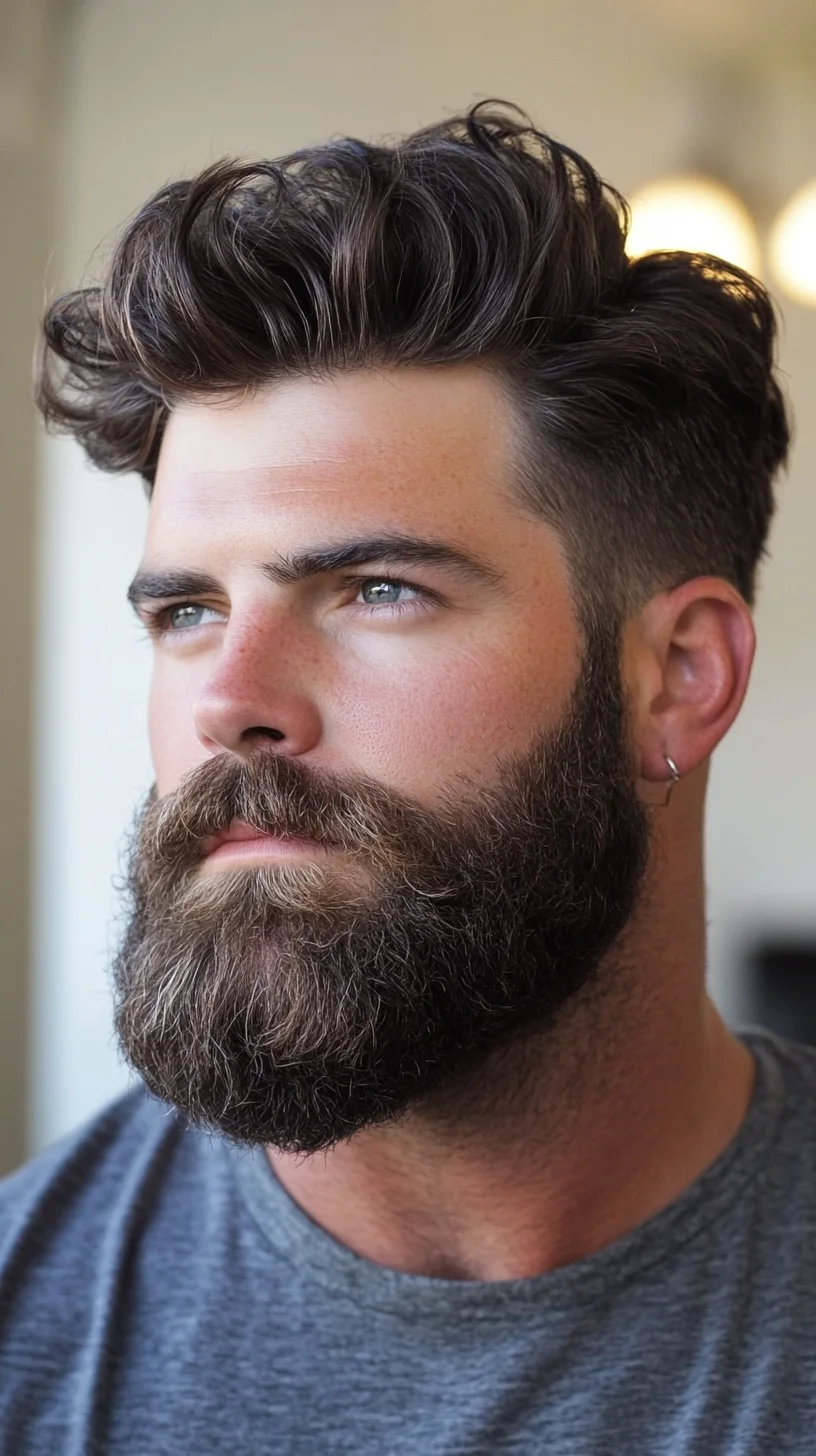 Effortless Elegance: Mastering the Art of Textured Hair and Full Beard Style
