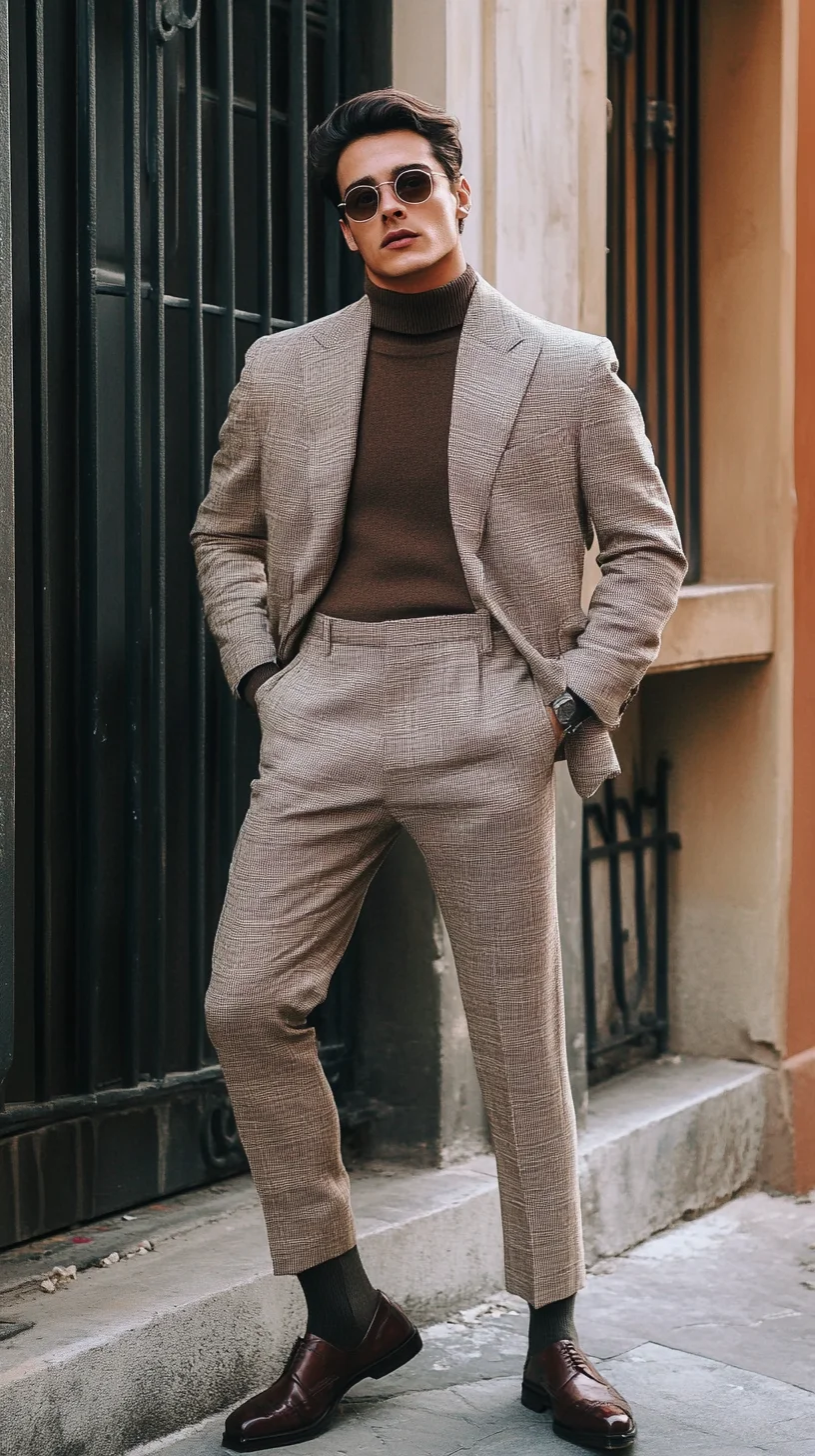 Effortless Elegance: Mastering the Modern Suit with a Turtleneck Twist