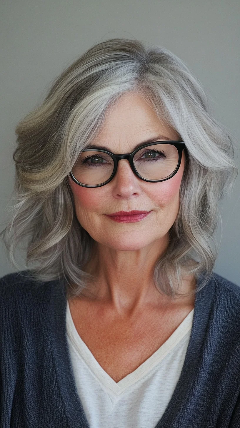 Effortless Elegance: Soft Grey Waves Perfect for Any Age