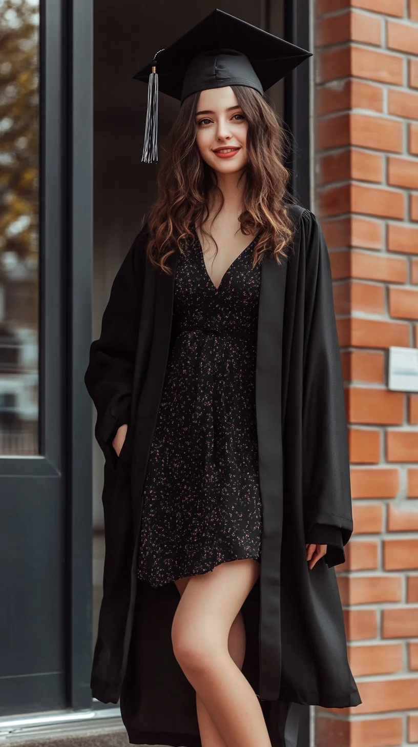 Effortless Elegance: The Perfect Graduation Combo of Dress and Robe