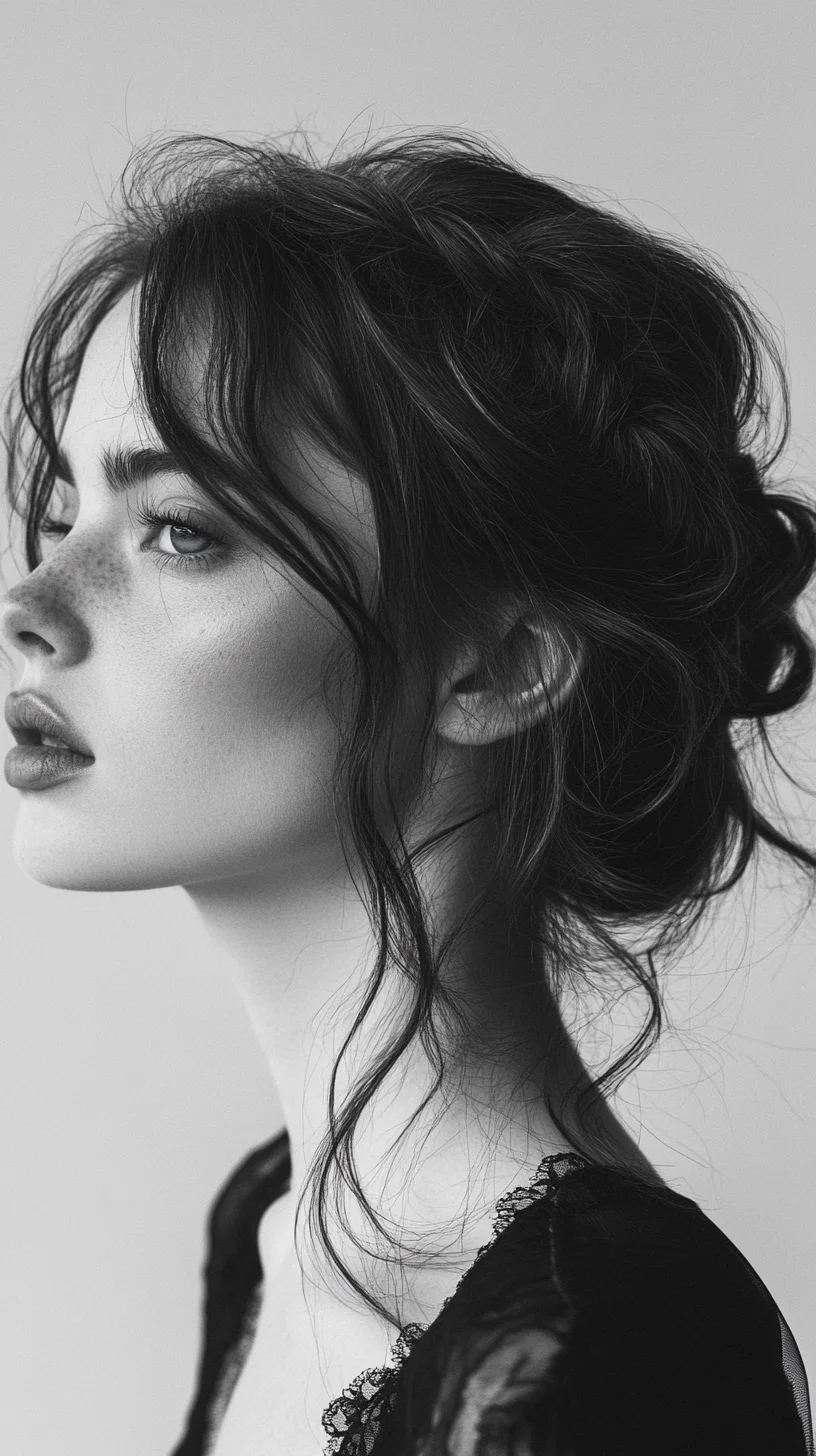 Effortless Elegance: The Romantic Messy Bun With Soft Face-Framing Tendrils